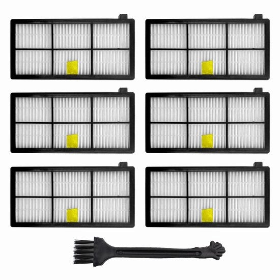 Filtro per Stufa per Robot Aspirapolvere 8 Pezzi - Compatibile con Roomba 800/900 Serie - Ricambi - Accessori per Aspirapolvere Robot - Set di Spazzole per Pulizia Incluso - Filtro per Aspirapolvere