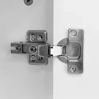 Credenza Moderna con 4 Ante e Ripiani Regolabili, Maniglie Dorate, per Soggiorno e Cucina, 140x38x80 cm, Bianco