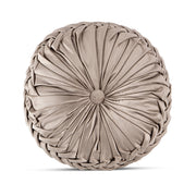 Cuscino Rotondo Zucca Effetto Velluto Circolari Per Divano Decorativo Letto 40 Cm  Tortora