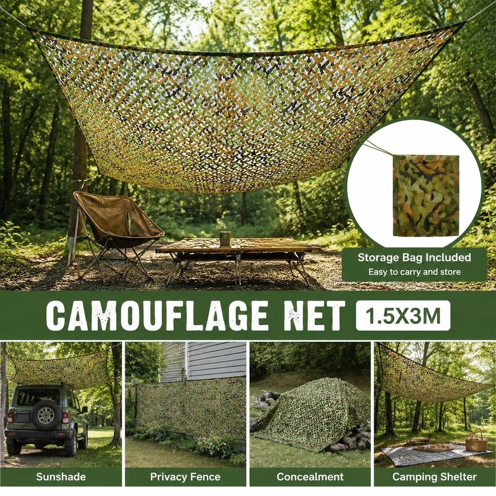 Camouflage Net With Storage Bag 1.5x3 M