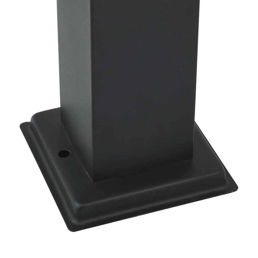 Lampioni a paletto con sensore 3 pz 80 cm neri IP44 4006080