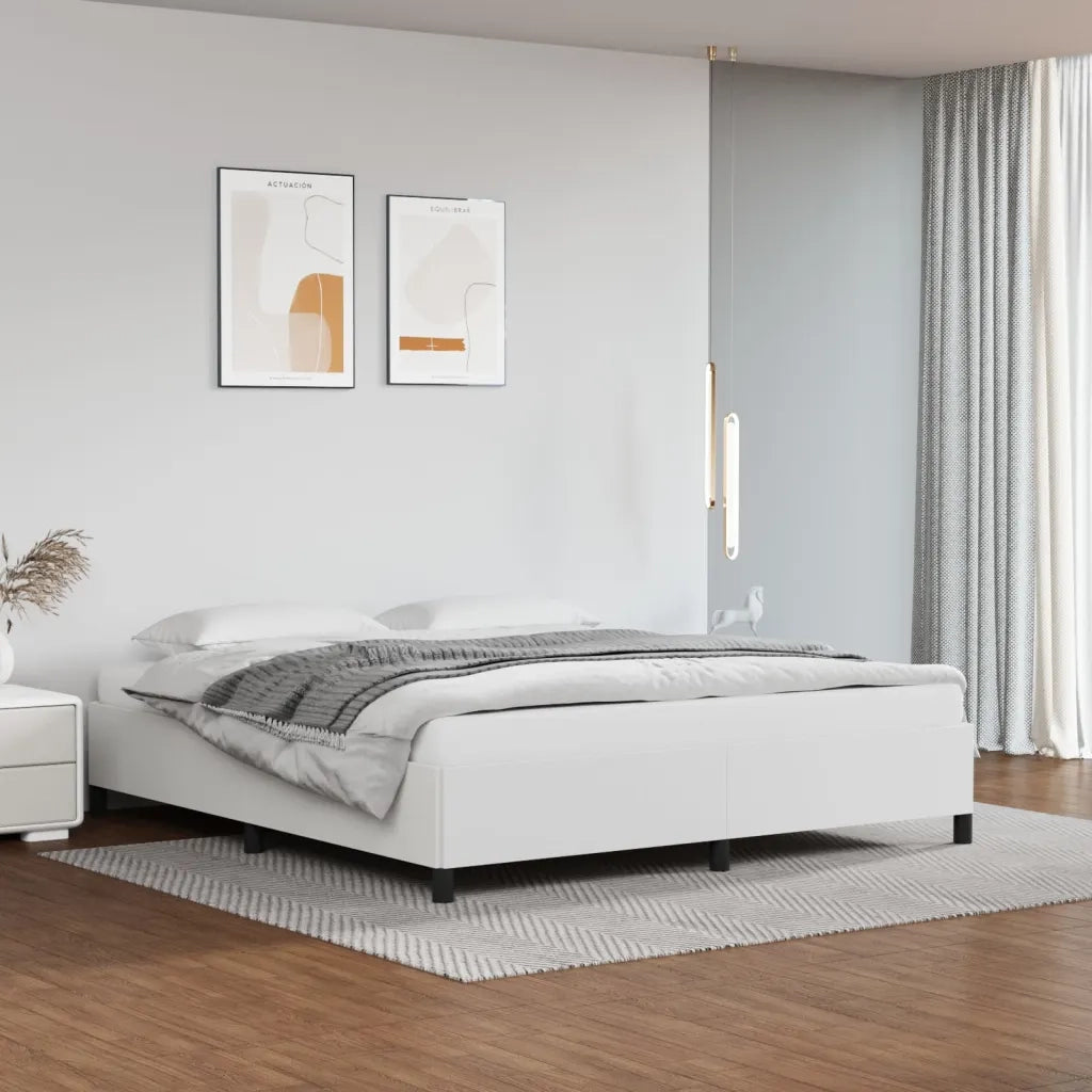 Giroletto-Struttura Letto Bianco 180x200 cm in Similpelle 233317