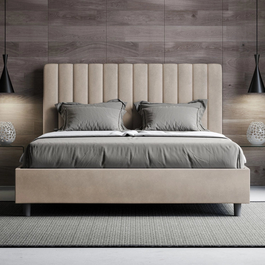 Letto Matrimoniale 160x190 cm Senza Rete Agueda Sabbia