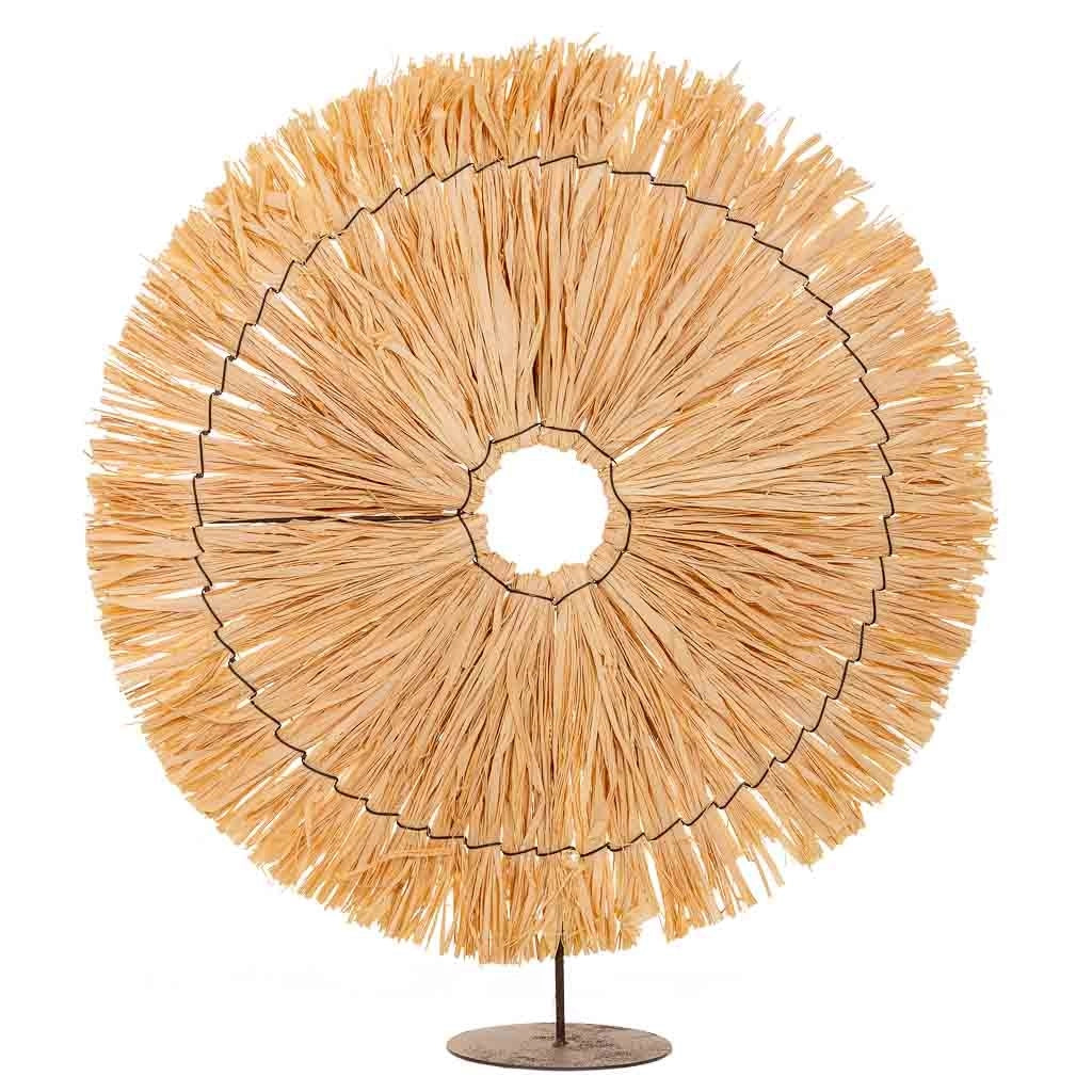 Figura decorativa in fibra naturale marrone 45x02x50h