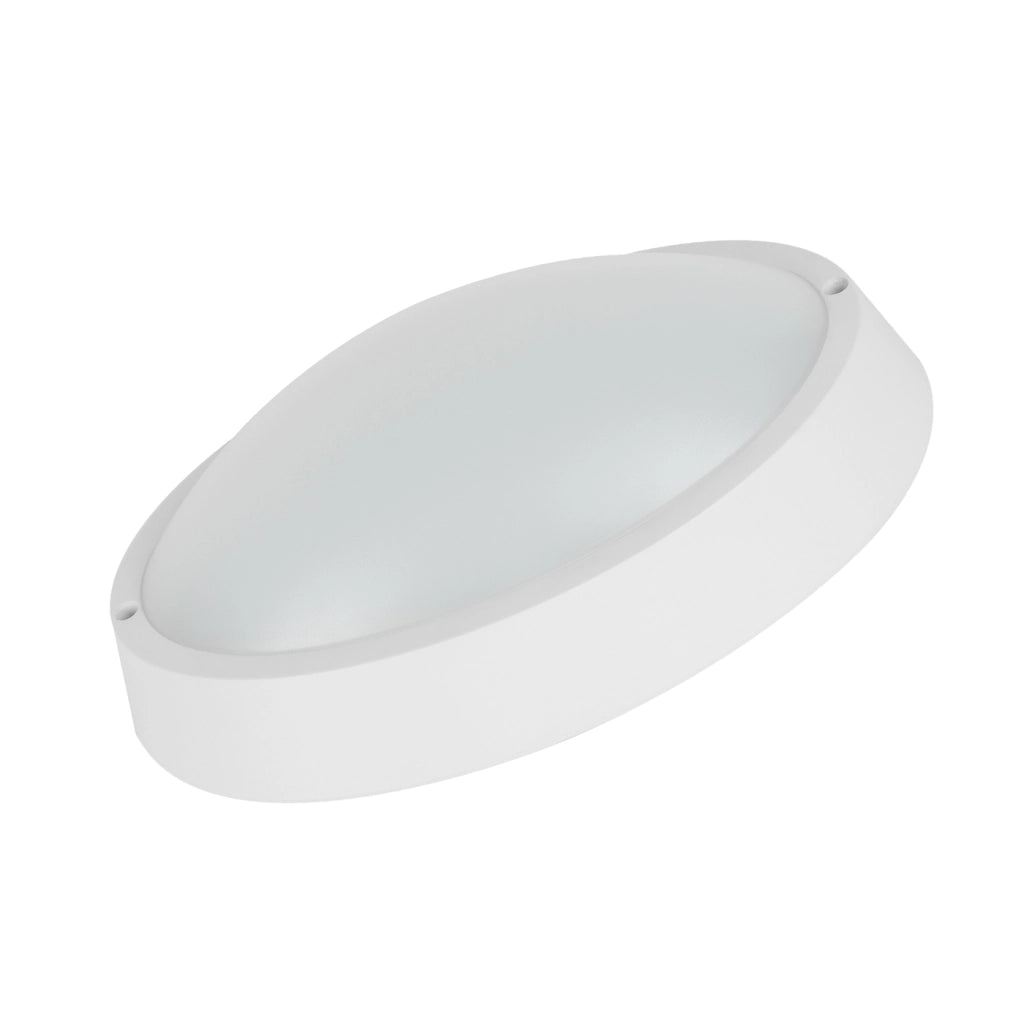 Alcapower Plafoniera LED Ovale 15W IP65 1300lm 4000K Luce Naturale Bianca, Design Compatto e Resistente per Ambienti Interni ed Esterni
