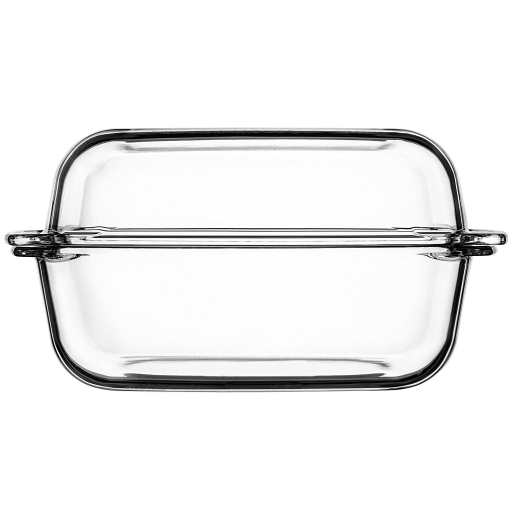 Teglia da forno rettangolare in vetro grande KADAX da 7 litri con coperchio