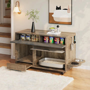 Armadio lettiera gatti - Xylo - 100x45x67cm grigio antico