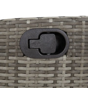 Set da Pranzo da Giardino 7 pz con Cuscini in Polyrattan Grigio