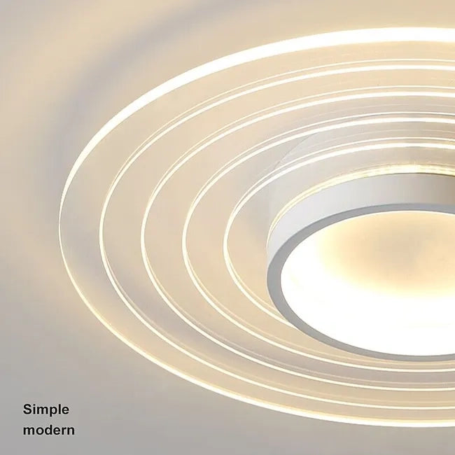 Plafoniera da soffitto lampadario a led lineamenti geometrici 38w 3040lumen luce calda