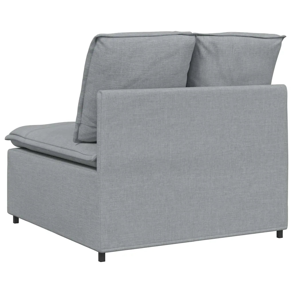 Modulo Centrale Divano Modulare con Cuscini Grigio Chiaro 100cm CFW2189644