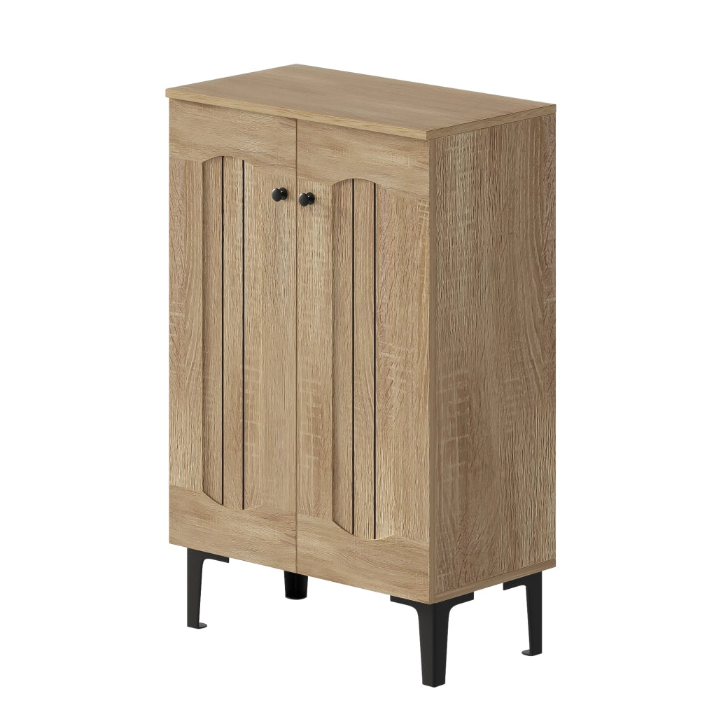 Mobile portascarpe moderno a doppia anta 60 x 31;5 x 95 cm in truciolare; colore legno