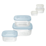 CONTENITORE QUADRO IN PLASTICA SET 'FRIGO BOX' nuvola