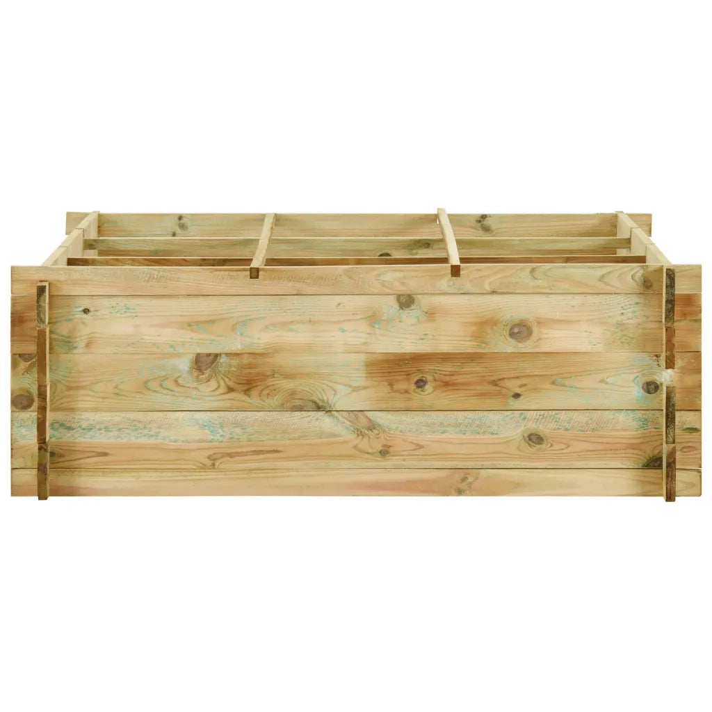 Fioriera | Cassetta per fiori | Vaso Giardino Letto Vegetale in Legno di Pino 120x120x40cm