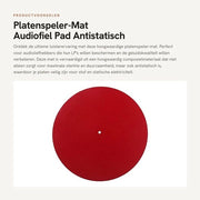 Piatto per giradischi - Mat - Padrone di alta fedeltà - Antistatico - Rosso - Antivibrazione - Realizzato con materiale composito di alta qualità - Adatto per giradischi - 30 cm