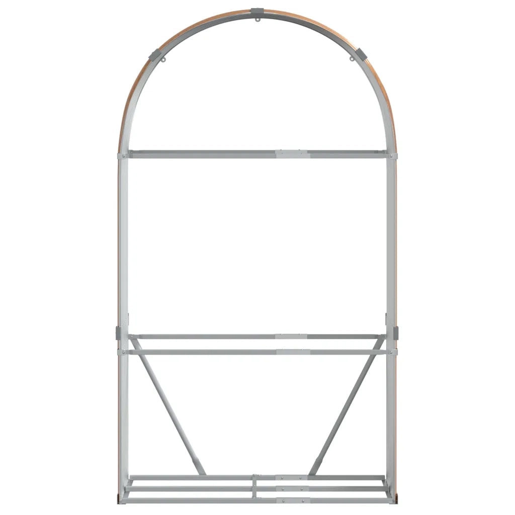 Portaceppi Effetto Legno 120x45x210 cm in Acciaio Zincato 364582