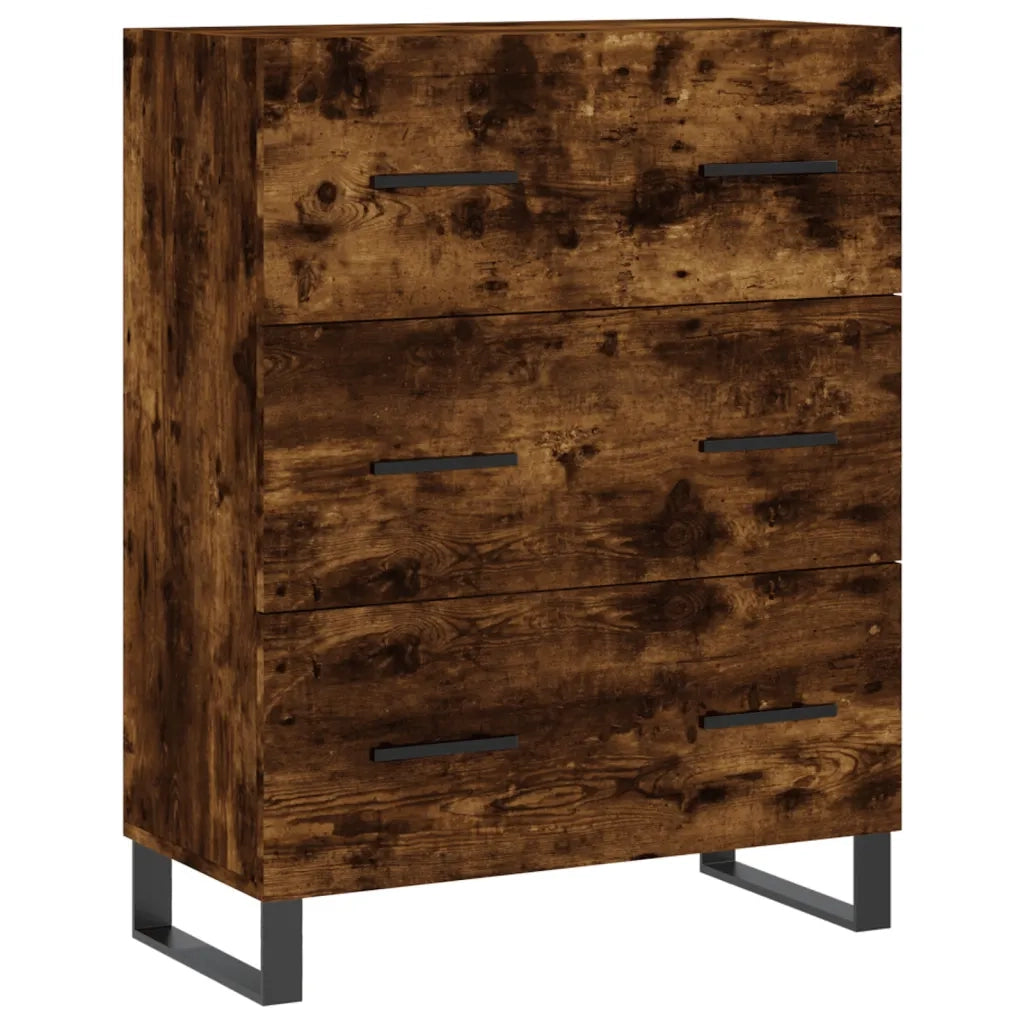 vidaXL Credenza Rovere Fumo  69,5x34x180 cm in Legno Multistrato
