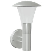 Applique da esterno dal design robusto per l'illuminazione del giardino 17,5 x 17,5 x 28 cm acciaio inox argento 02_0056555
