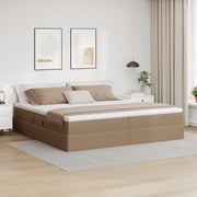 Letto con contenitore e materasso Cappuccino 200 x 200 cm