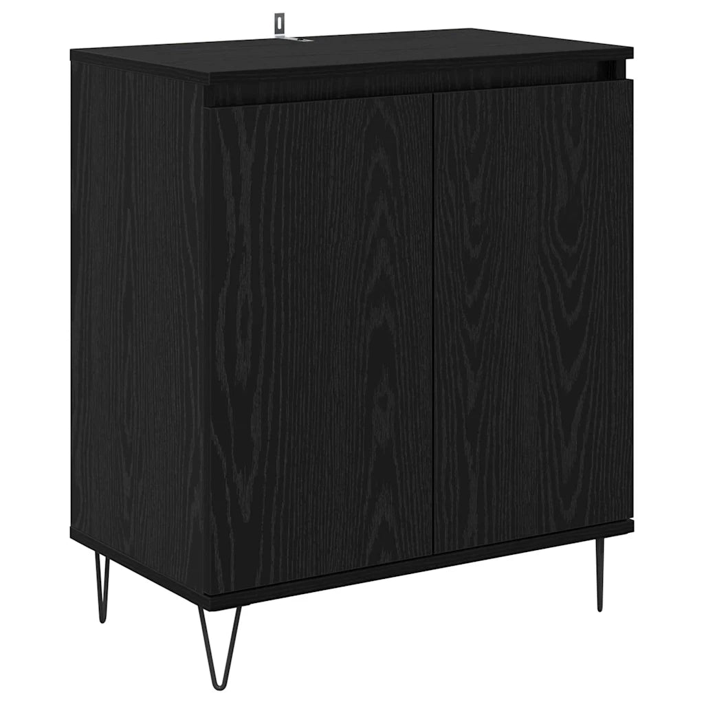 Credenza-Buffet-Armadio da cucina Rovere Nero 60 x 35 x 70 cm Legno multistrato 736438