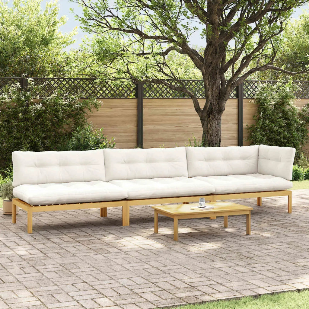 4 Pezzo Unità di divano pallet da giardino 3418254
