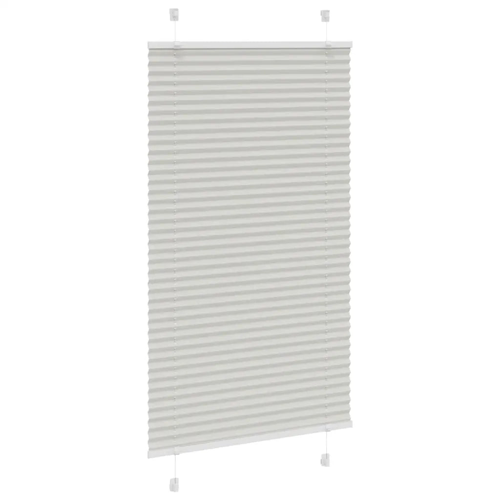 vidaXL Tenda Plissettata Grigio Chiaro 70x150 cm Larghezza Tessuto
