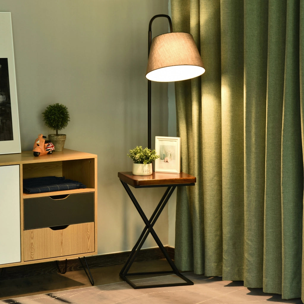 EasyComfort Lampada da Terra Moderna con Caricatore Wireless e Testa Flessibile per Soggiorno, Camera da Letto e Ufficio, 36x36x165 cm