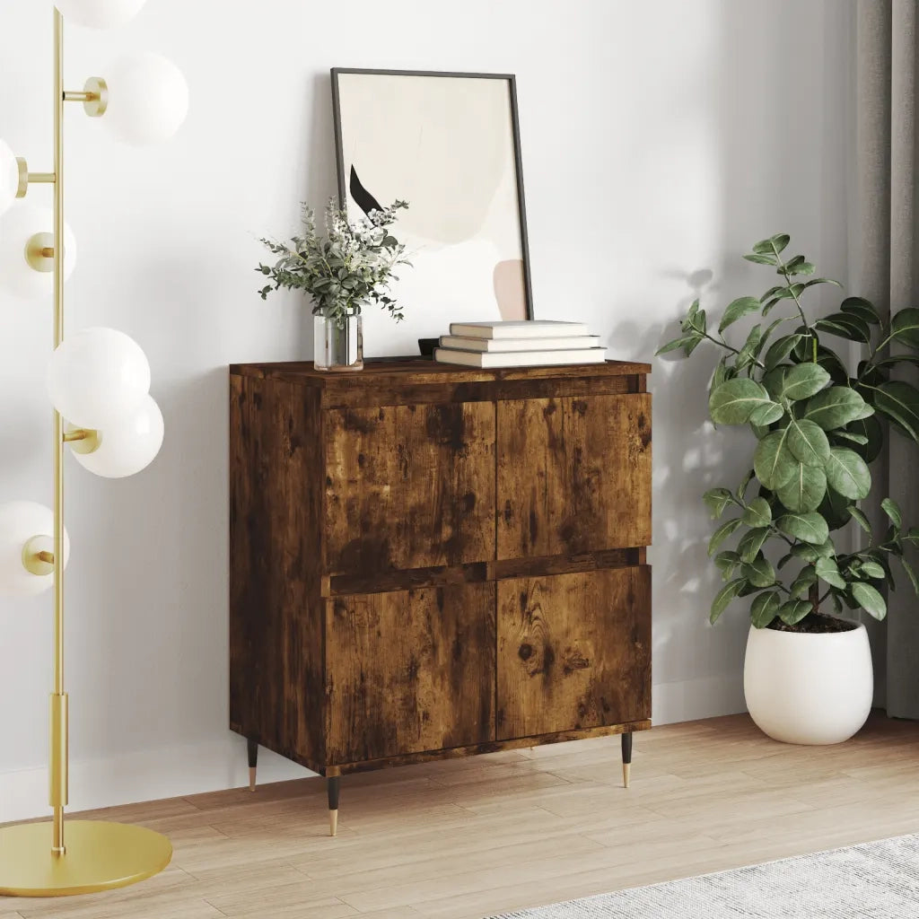 Credenza | Madia | Buffet da pranzo | Armadio da pranzo Rovere Fumo 60x35x70 cm in Legno Multistrato