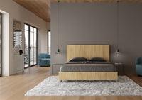 Letto Matrimoniale 160x200 cm Senza Rete Testata Dritta New Egos Quercia