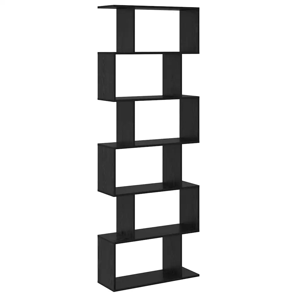 Armadio per Libri 6 livelli 70 x 24 x 193,5 cm Rovere Nero 869253