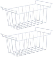 Menzionate in acciaio inossidabile - Borse per congelato - Organizzatore - 48,5x24,5x20cm - Maniglie - Ideale per cucina e dispensa - Bianco