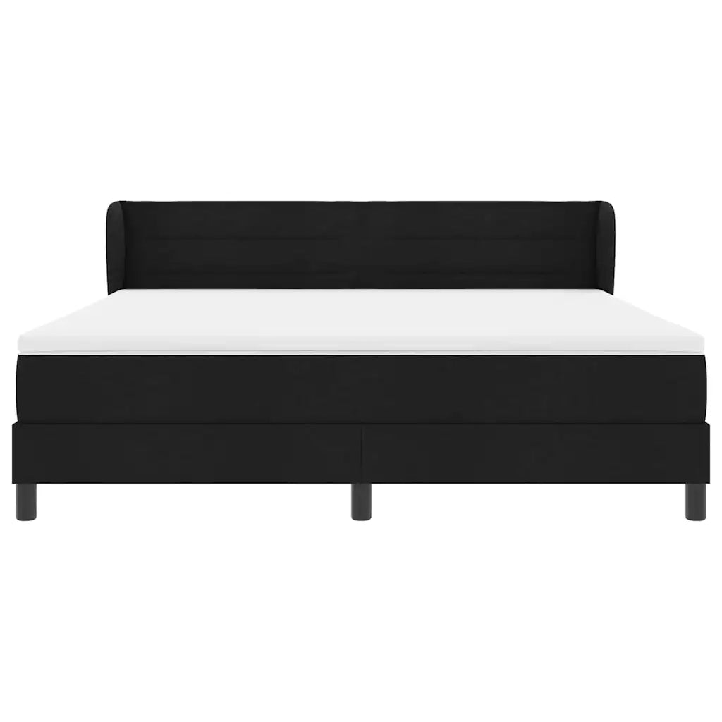 Letto a molle con materasso Nero 180 x 200 cm Tessuto 3339977