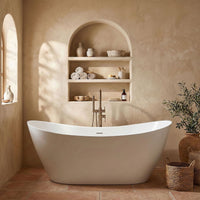 Vasca Bagno Da Terra Rea Ferrano Slim 160 Copritappo bianco