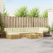 Set di divani da esterno 8 pz Bianco e Crema 3390895