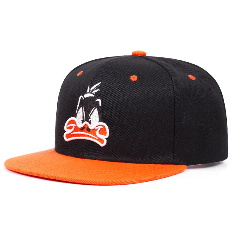 Cappellino da baseball con anatra ricamata, regolabile, casual, multicolore
