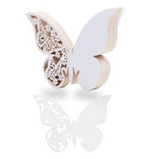 Trade Shop - Segnaposto Segnatavolo Bianco A Forma Di Farfalla Decorazioni Wedding Matrimonio -
