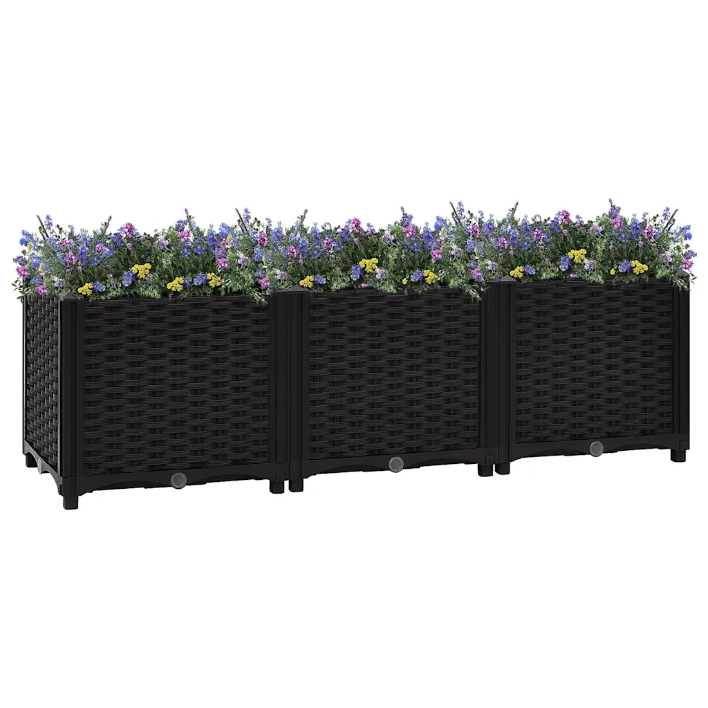 Fioriera Rialzata-Vaso da Esterno-Fioriera Elevata 120x40x38 cm in Polipropilene 489956