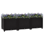 Fioriera Rialzata-Vaso da Esterno-Fioriera Elevata 120x40x38 cm in Polipropilene 489956