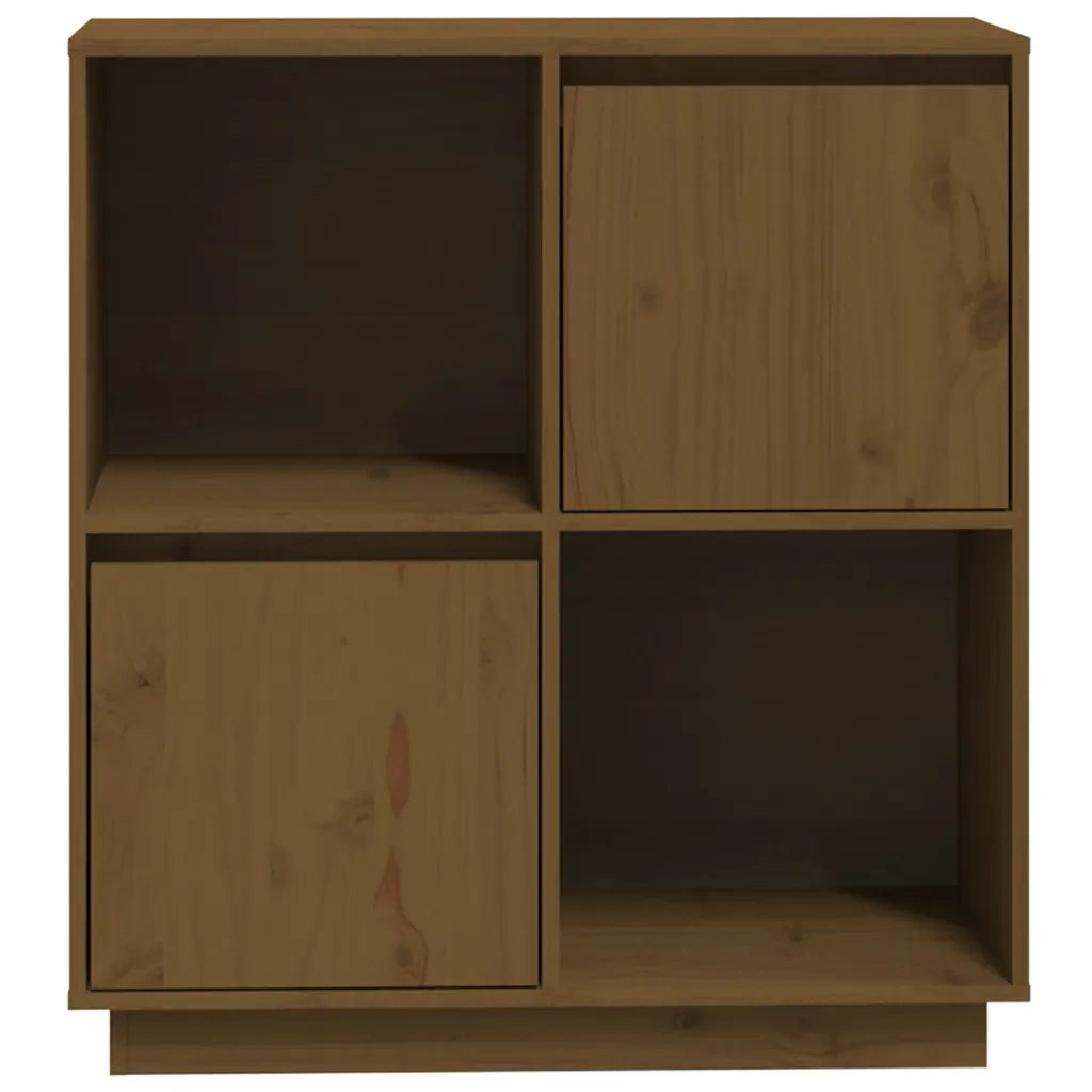 Credenza | Madia | Buffet da pranzo | Armadio da pranzo Marrone Ambrato 74x35x80 cm in Legno Massello di Pino