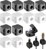 Cable holder - Organizzatore di cavi per scrivania - 12 pezzi - Adesivo autoattacco