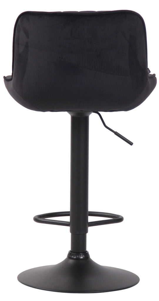 Set di 2 sgabelli da bar Lentini Velvet nero,nero