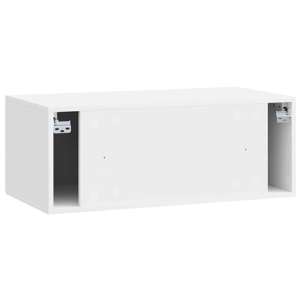 Mobile Porta TV da Muro Bianco Lucido 78,5 x 41 x 30 cm 898179