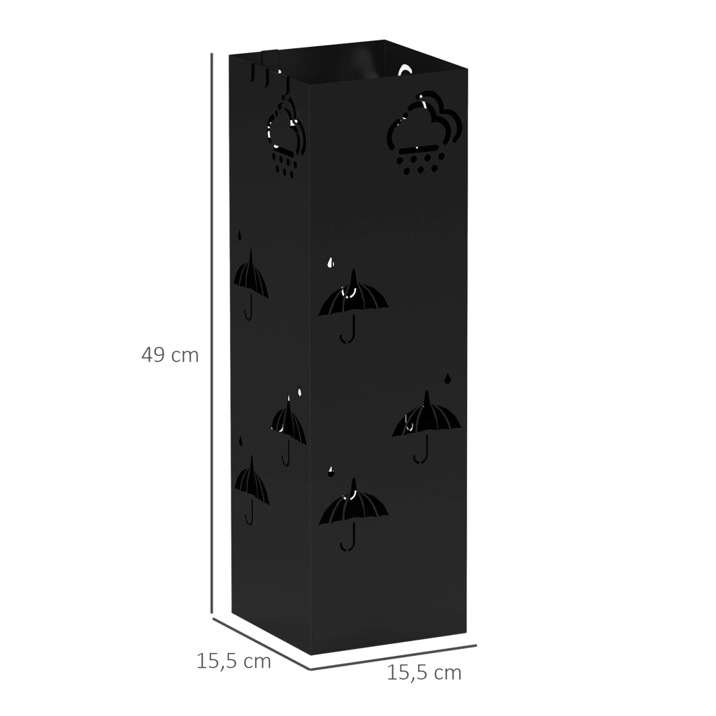 Portaombrelli ¨C Zephmum ¨C 4 Ganci, Metallico, Nero
