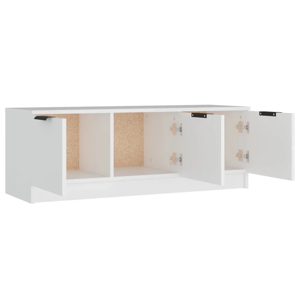 Mobile Porta TV-Credenza TV Bianco 102x35x36,5 cm in Legno Multistrato