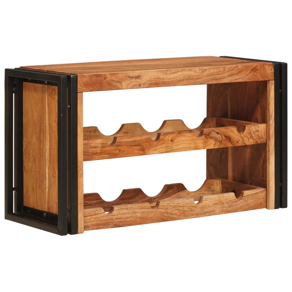 Portabottiglie Marrone 80 x 45 x 33 cm Legno di Acacia Massello CFW7287807