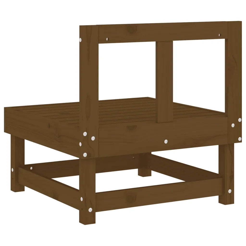 Divano Centrale da Giardino Marrone Ambra Legno Massello Pino 825376