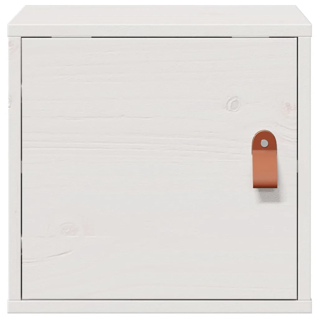 Pensili 2pz Bianchi 31,5x30x30 cm in Legno Massello di Pino 818358