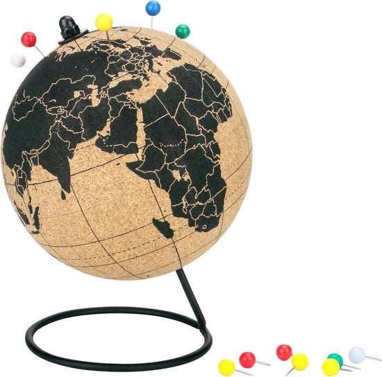 Mappa del Mondo in Cuoio Naturale - Educativo e Avventuroso - 14cm