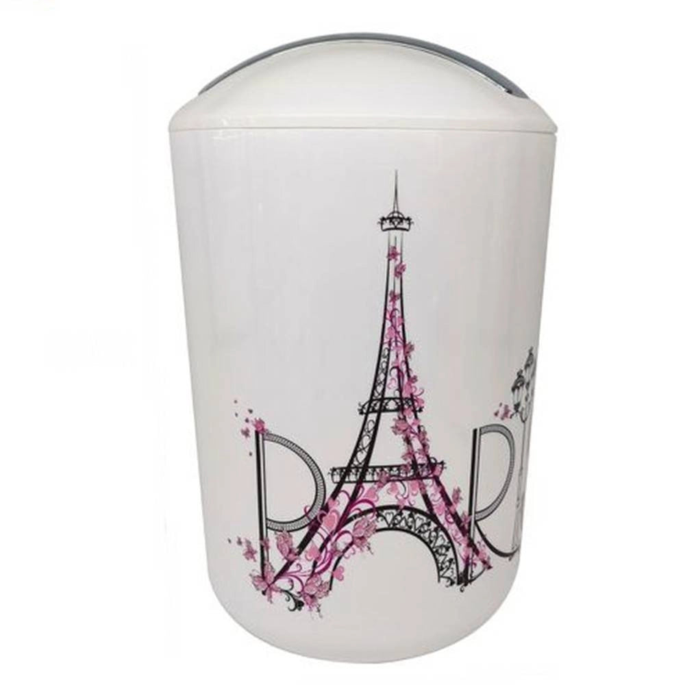Trade Shop - Pattumiera Cestino Secchio Rifiuti Gettacarte Accessori Bagno Scritta Paris 87044 -