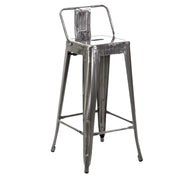 Sgabello ferro new bristol galvanizato cm 42x42h77/94