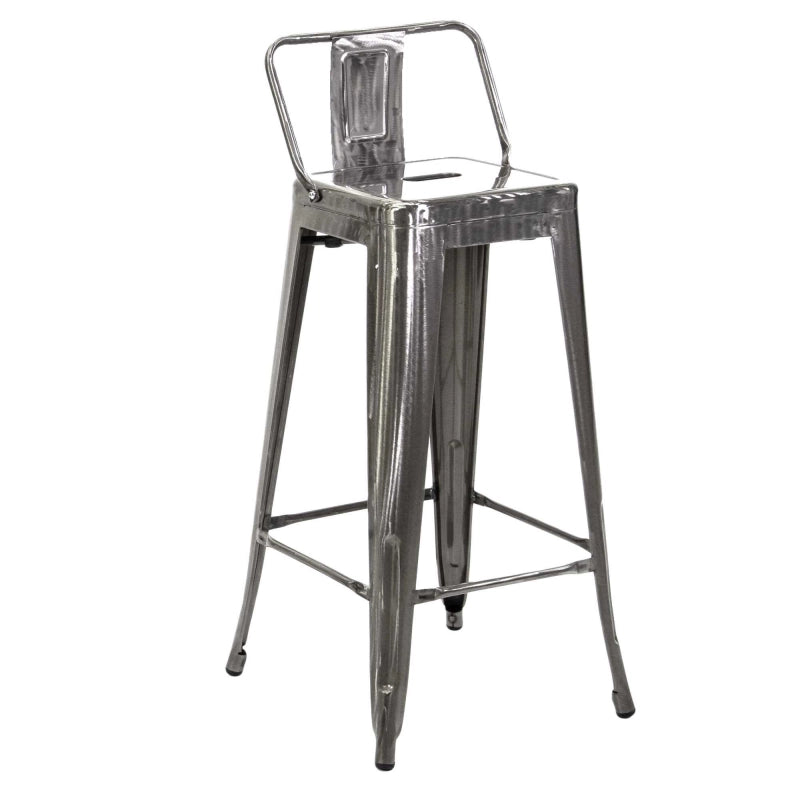 Sgabello ferro new bristol galvanizato cm 42x42h77/94